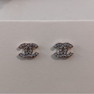 Chanel Classic CC Crystal earrings.